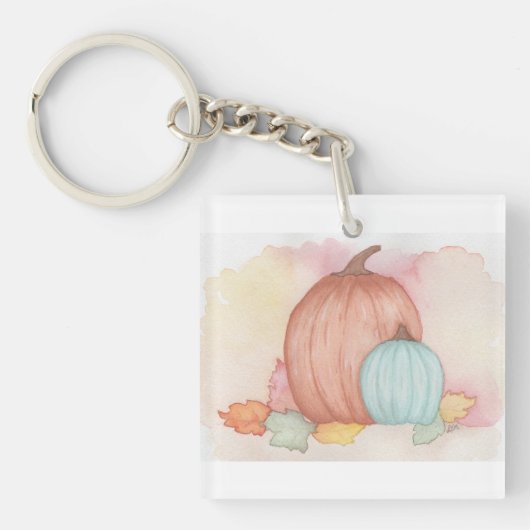 秋カボチャ葉と キーホルダー (正面)