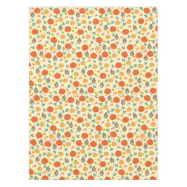 秋カボチャ葉と テーブルクロス