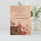 秋カボチャ葉と 出欠カード (スタンド正面)