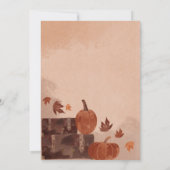 秋カボチャ葉と 招待状 (裏面)