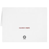 秋カボチャ葉ハッピーハローウィンシンボルカード (裏面横)