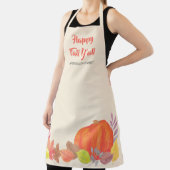 秋カボチャ葉ー秋ファミリー名 エプロン (インサイチュ)