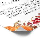 秋カボチャ言わないベビーポスター ポスター (角)