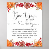 秋カボチャ言わないベビーポスター ポスター (正面)