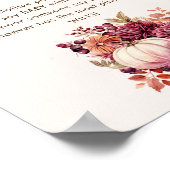 秋カボチャ言わないベビー赤ちゃんシャワー ポスター (角)