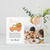 秋カボチャ誕生日サンキューカード 案内状 (スタンド正面)