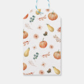 秋カボチャ誕生日パーティーサンクスユユーラベル ギフトタグ (裏面)