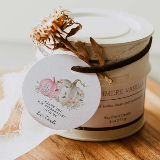 秋カボチャ誕生日メッセージカード フェイバータグ