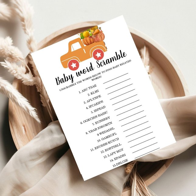 秋カボチャ語スクランブル赤ちゃんシャワーゲーム (クリエイターアップロード済み)