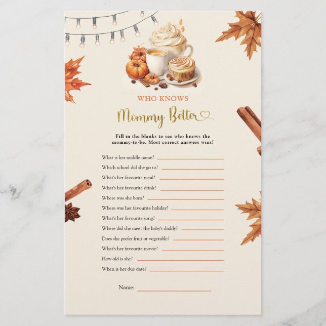 秋カボチャ誰がママより良いゲームを知っている (正面)