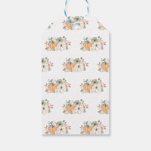 秋カボチャ赤ちゃんシャワーありがとう ギフトタグ