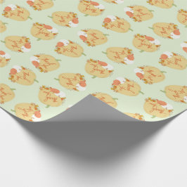 秋カボチャ赤ちゃんシャワーありがとう ラッピングペーパー