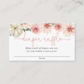 秋カボチャ赤ちゃんシャワーおむつラッフルカード エンクロージャーカード (正面)