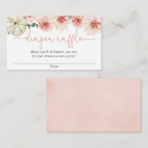 秋カボチャ赤ちゃんシャワーおむつラッフルカード