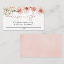 秋カボチャ赤ちゃんシャワーおむつラッフルカード エンクロージャーカード