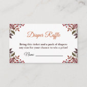 秋カボチャ赤ちゃんシャワーおむつラッフル エンクロージャーカード (正面)