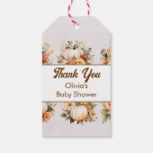 秋カボチャ赤ちゃんシャワーお願いありがとう ギフトタグ (裏面)