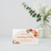 秋カボチャ赤ちゃんシャワーどのように大きいかママの腹 エンクロージャーカード (スタンド正面)