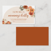 秋カボチャ赤ちゃんシャワーどのように大きいかママの腹 エンクロージャーカード (正面/裏面)