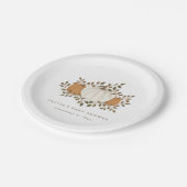 秋カボチャ赤ちゃんシャワーの装飾と装飾 ペーパープレート (アングル)