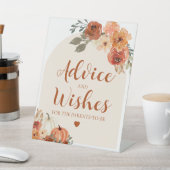 秋カボチャ赤ちゃんシャワーアドバイスとウィッシュサイン 台座サイン (インサイチュ)