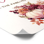 秋カボチャ赤ちゃんシャワーアドバイスとウィッシュ ポスター (角)