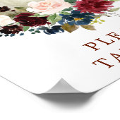 秋カボチャ赤ちゃんシャワーウィズサイン ポスター (角)