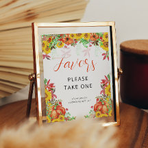 秋カボチャ赤ちゃんシャワーウィズサイン