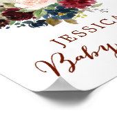 秋カボチャ赤ちゃんシャワーウェルカムサイン ポスター (角)