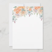 秋カボチャ赤ちゃんシャワーガール 招待状 (裏面)