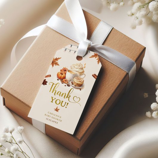 秋カボチャ赤ちゃんシャワーギフトラベル ギフトタグ