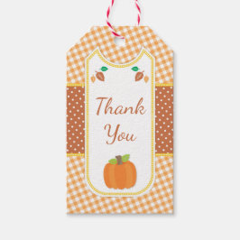 秋カボチャ赤ちゃんシャワーギフトラベル ギフトタグ