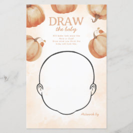 秋カボチャ赤ちゃんシャワーゲームをドロー