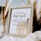 秋カボチャ赤ちゃんシャワーゲームポスター ポスター