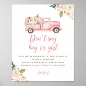 秋カボチャ赤ちゃんシャワーゲームポスター ポスター (正面)