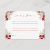 秋カボチャ赤ちゃんシャワータイムカプセルカード エンクロージャーカード (正面)