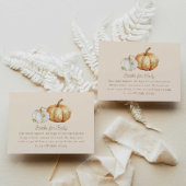 秋カボチャ赤ちゃんシャワーブックベビー エンクロージャーカード