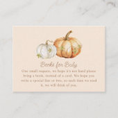 秋カボチャ赤ちゃんシャワーブックベビー エンクロージャーカード (正面)