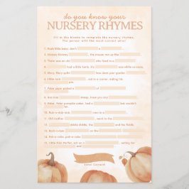 秋カボチャ赤ちゃんシャワー子供部屋韻ゲーム