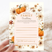 秋カボチャ赤ちゃんシャワー家族の伝統カード 招待状