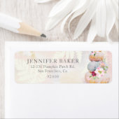 秋カボチャ赤ちゃんシャワー差出人住所 ラベル (インサイチュ)