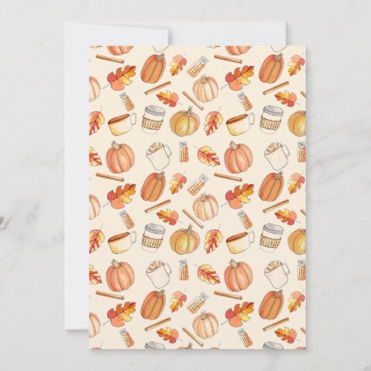 秋カボチャ赤ちゃんシャワー招待状 招待状 (裏面)