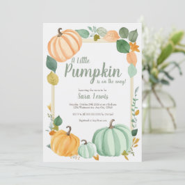 秋カボチャ赤ちゃんシャワー招待 招待状