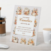 秋カボチャ赤ちゃんシャワー数を推測 台座サイン (インサイチュ)