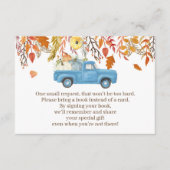 秋カボチャ赤ちゃんシャワー本ベビーカードボーイ エンクロージャーカード (正面)