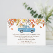 秋カボチャ赤ちゃんシャワー本ベビーカードボーイ エンクロージャーカード (スタンド正面)