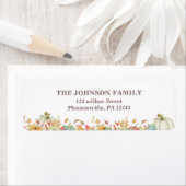 秋カボチャ赤ちゃんシャワー水彩差出人住所 ラベル (インサイチュ)