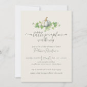 秋カボチャ赤ちゃんシャワー男女兼用招待状 招待状 (正面)