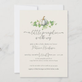 秋カボチャ赤ちゃんシャワー男女兼用招待状 招待状