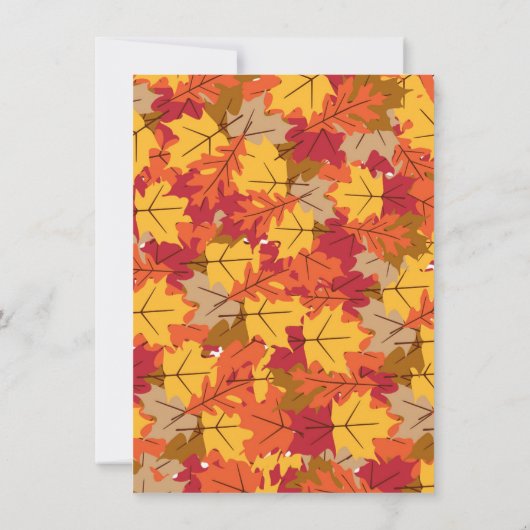 秋カボチャ赤ちゃんシャワー秋招待状 招待状 (裏面)